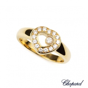 Chopard 18k Yellow Gold Happy Diamonds Ring 82/1084-20